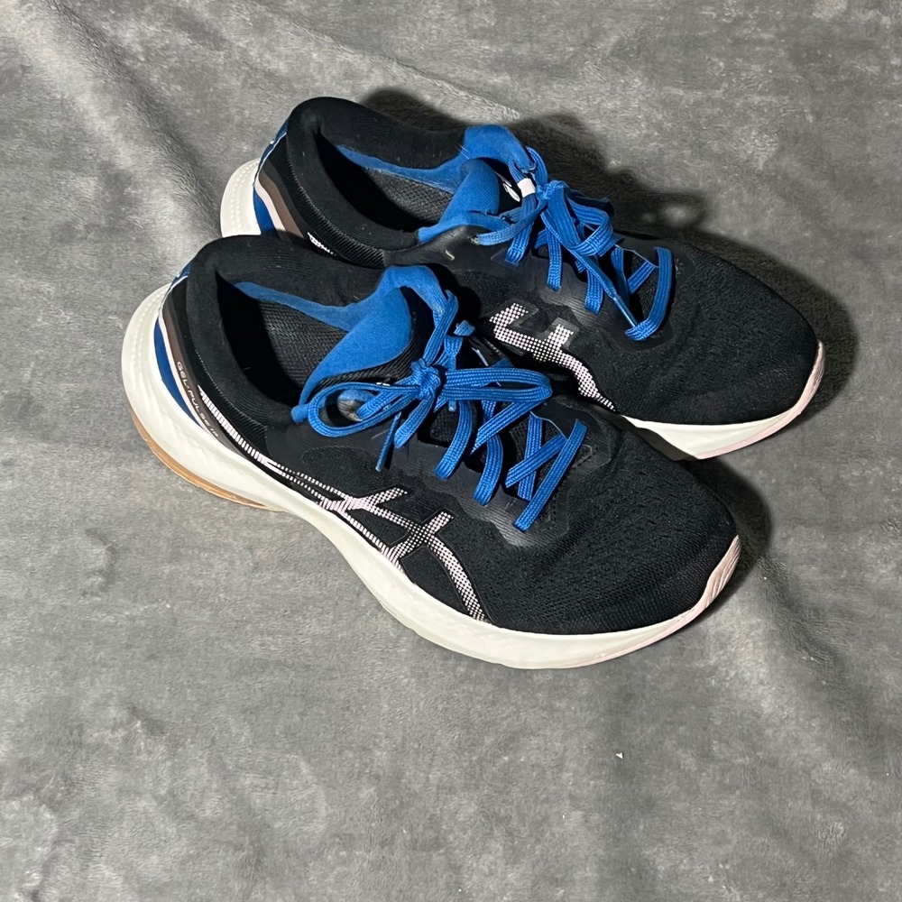 Asics Gel-Pulse 13 Running Shoes Womens 7 Black Blue Pink 1012B035 Sneakers